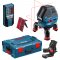 Multičárový laser Bosch GLL 3-50 Professional + L-BOXX 136 + držák BM 1 + přijímač LR 2