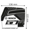 Křížový laser Bosch GCL 2-50 C Professional + aku 2,0Ah + L-Boxx 238 + dálkové ovládání